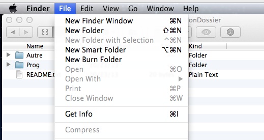 Figure 7 bis, Menu file déroulé