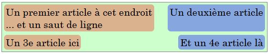 items justifiés écartés